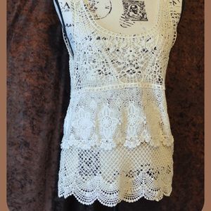 Lacy Cover Tank Top! Size Medium